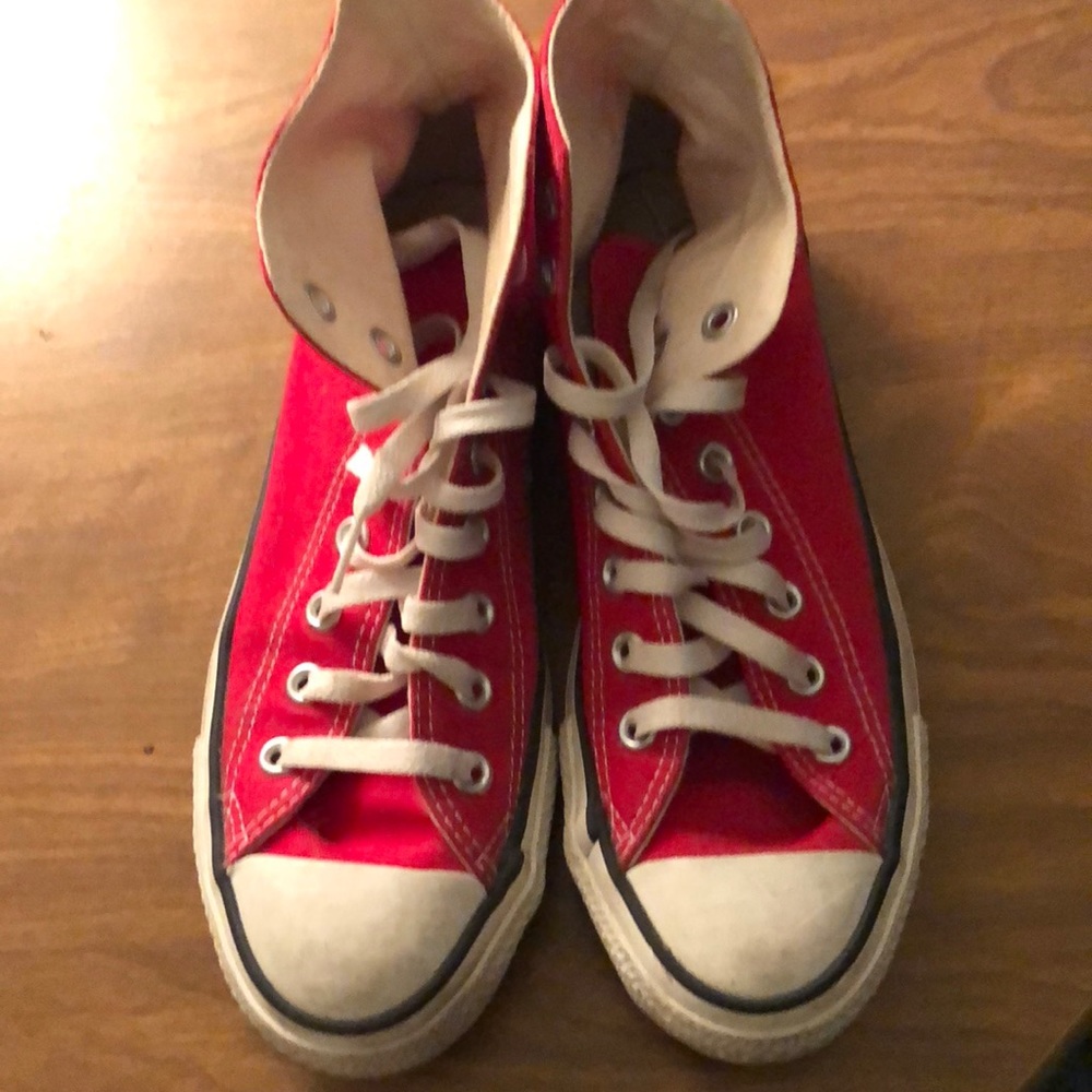 Converse red high tops
